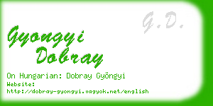 gyongyi dobray business card